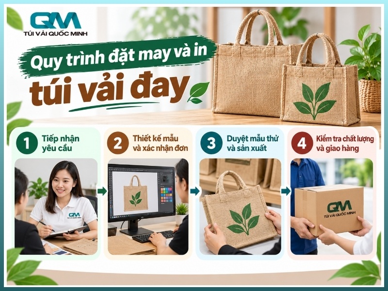 quy trình sản xuất túi vải đay