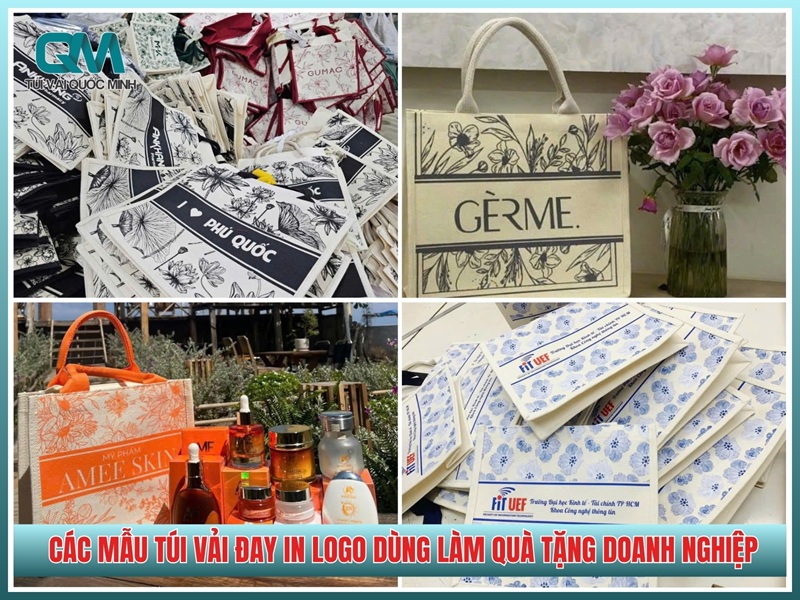 các mẫu túi vải đay in logo dùng làm quà tặng doanh nghiệp