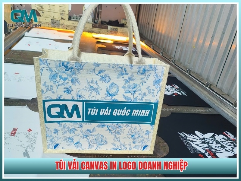 túi vải canvas in logo doanh nghiệp dùng làm quà tặng sự kiện bền vững