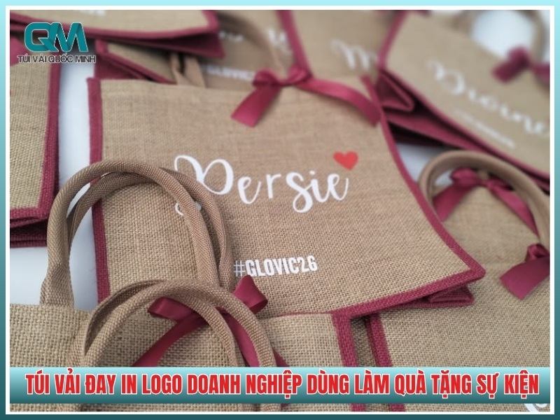 mẫu túi vải đay in logo doanh nghiệp dùng làm quà tặng sự kiện