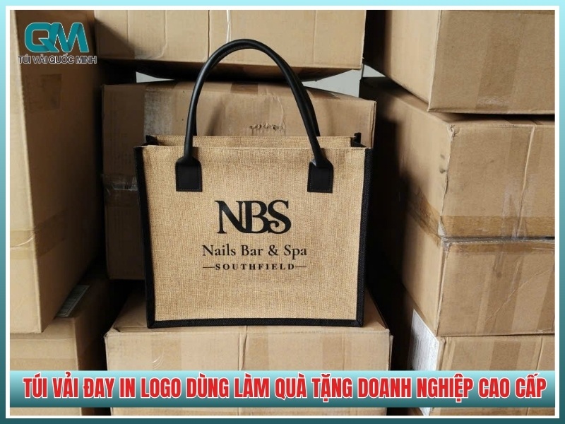 túi vải đay in logo dùng làm quà tặng doanh nghiệp cao cấp